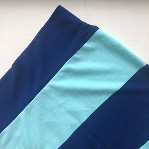 Stretchy striped pencil skirt